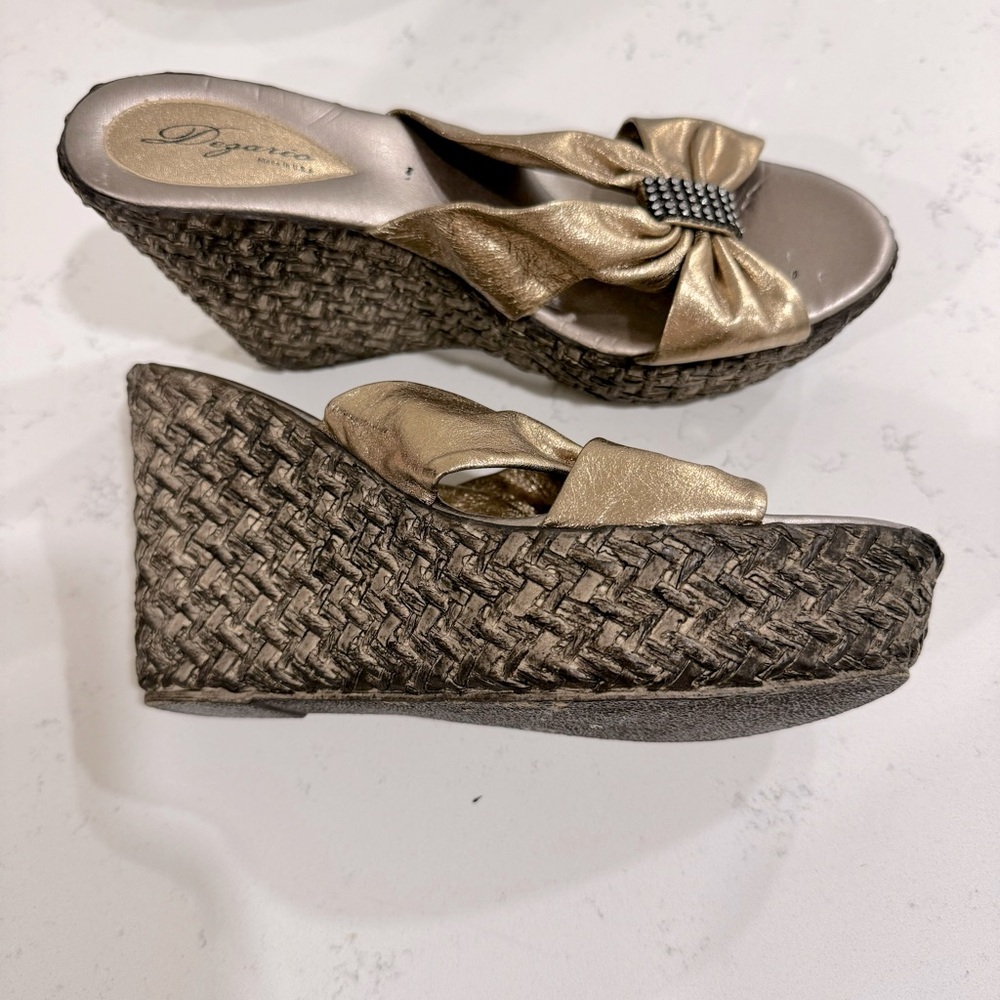 Dezario Casual Slip On Wedge Heel Sandal Womens Size 41